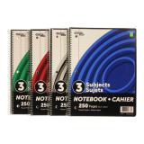 3-Subject Spiral Notebook (Assorted Colours)