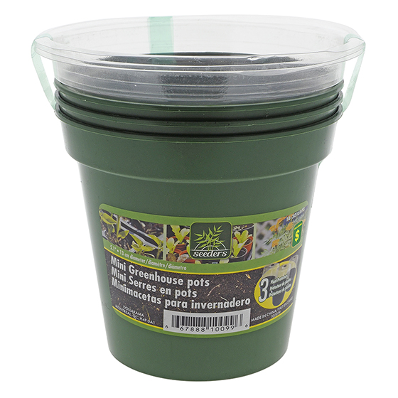 3Pk Mini Plant Growing Pots with Covers