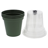 3Pk Mini Plant Growing Pots with Covers - 1