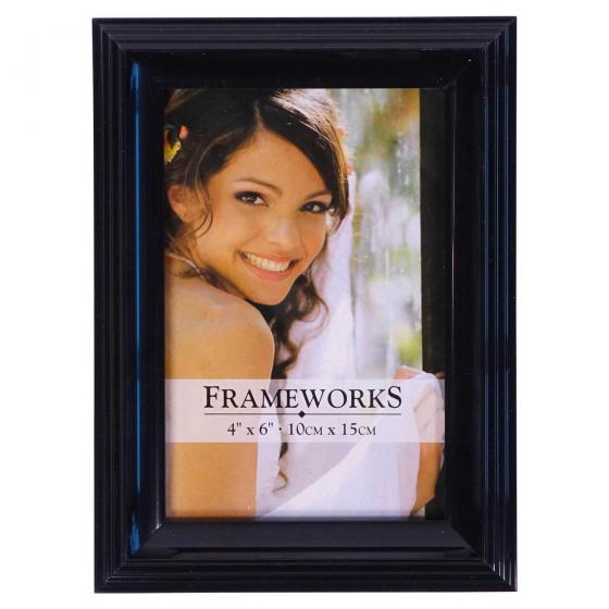 Cadre photo 4''x6'' en plastique (Styles et couleurs assortis)