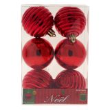 6Pk Red Non-Breakable Tree balls - 0