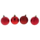 Paq. de 6 boules de Noël rouges - 2