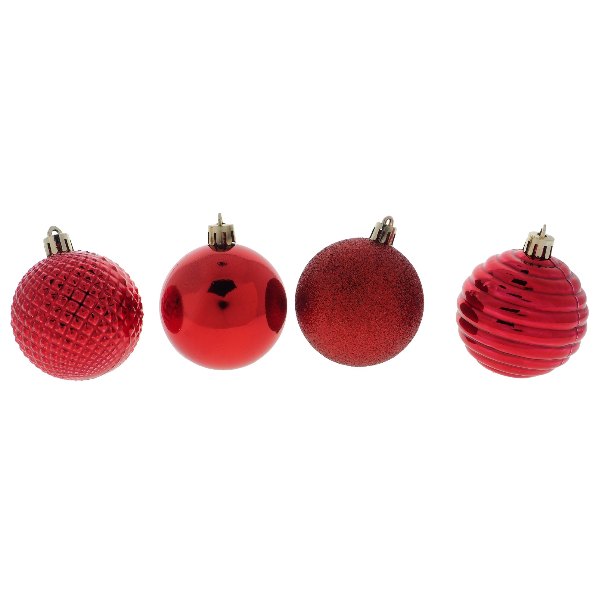 6Pk Red Non-Breakable Tree balls - Case of 24