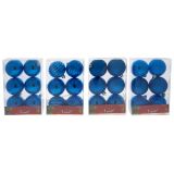 Paq. de 6 boules de Noël bleues et vertes - 2