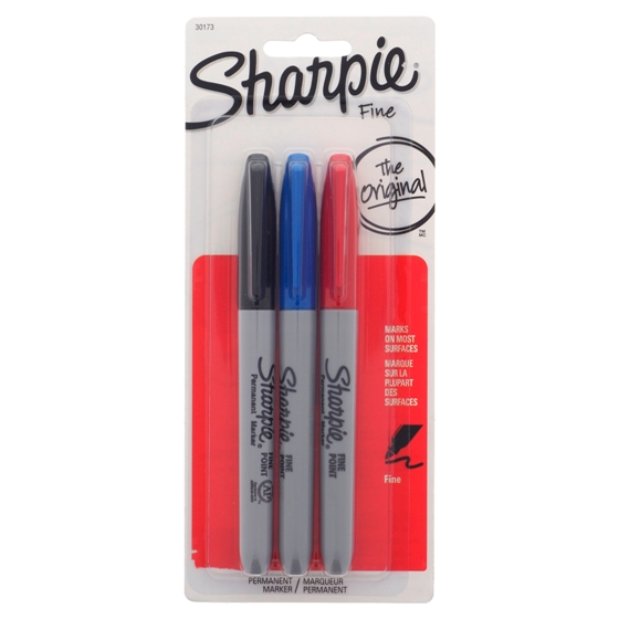 Permanent Markers 3pk (Assorted Colors)