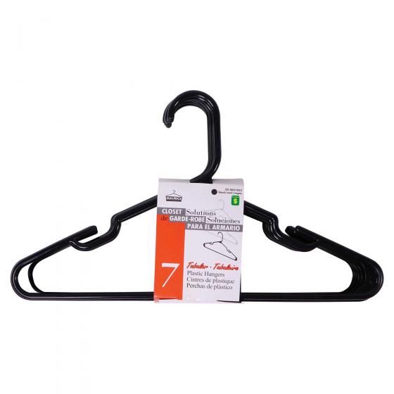 Black Plastic Hangers 7Pk