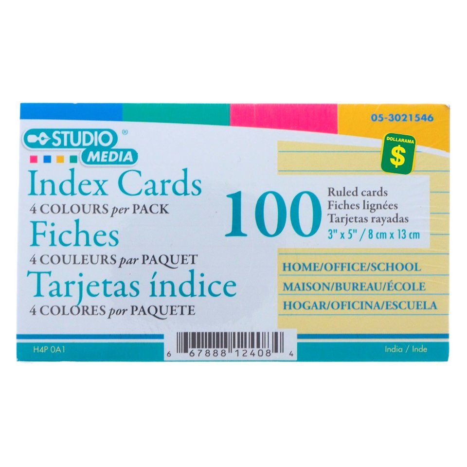 100 Fiches lignées colorées