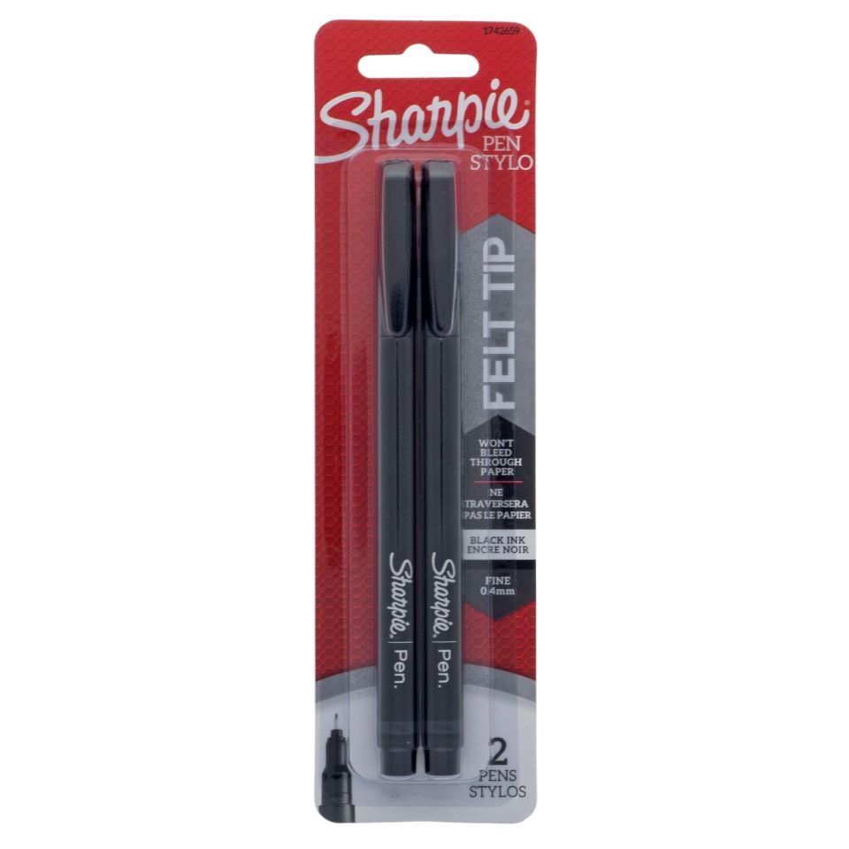 Paq. de 2 stylos noirs Sharpie