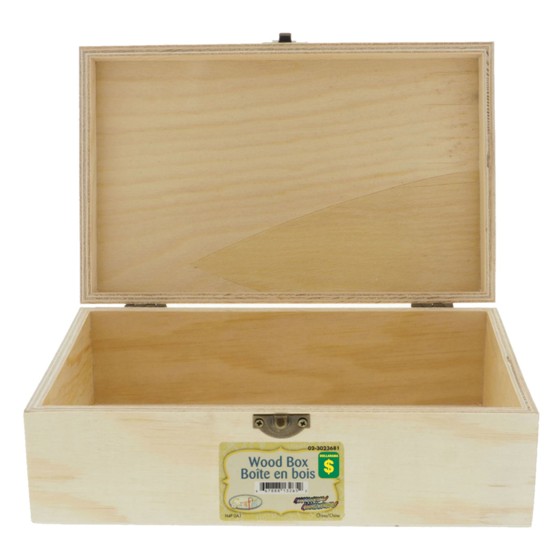 Boîte en bois naturel (Modèles assortis)