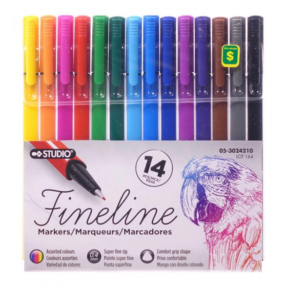 14 Marqueurs (Couleurs assorties)