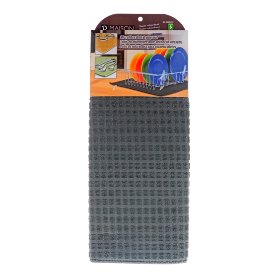 Tapis en microfibre pour sécher la vaisselle (Couleurs assorties)