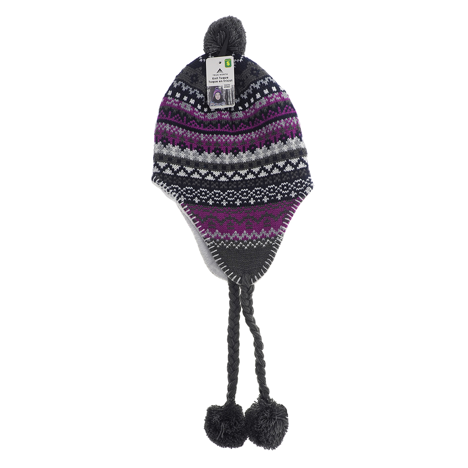 Tuque en jacquard avec pompon pour enfants