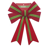Christmas 2-Tone Glitter Bow w/Glitter Ribbon