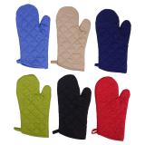 2 Mitaines pour le four en coton matelassé (Couleurs assorties) - 1
