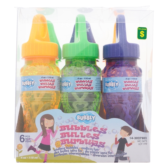 6Pk Bubble Bottle with Wand