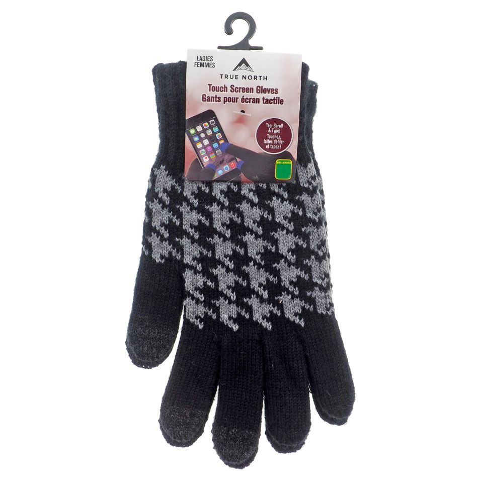 Gants tactiles en jacquard pour femmes