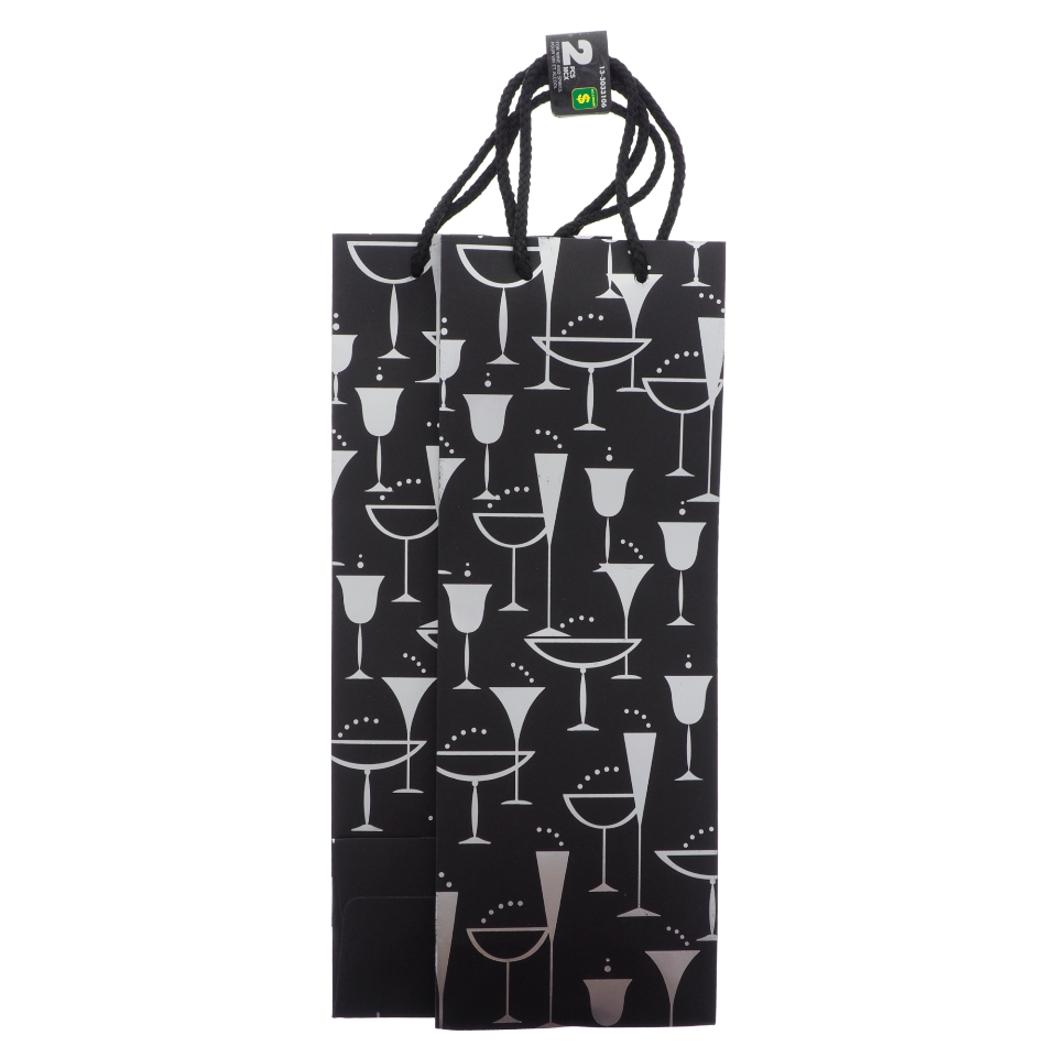 Bottle Bags 2PK (Assorted  Colours and Designs)