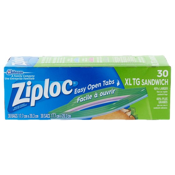 30 Ziploc XL Sandwich Bags