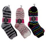 Ladies 2pk Fuzzy Socks