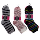 Ladies 2pk Fuzzy Socks - 2