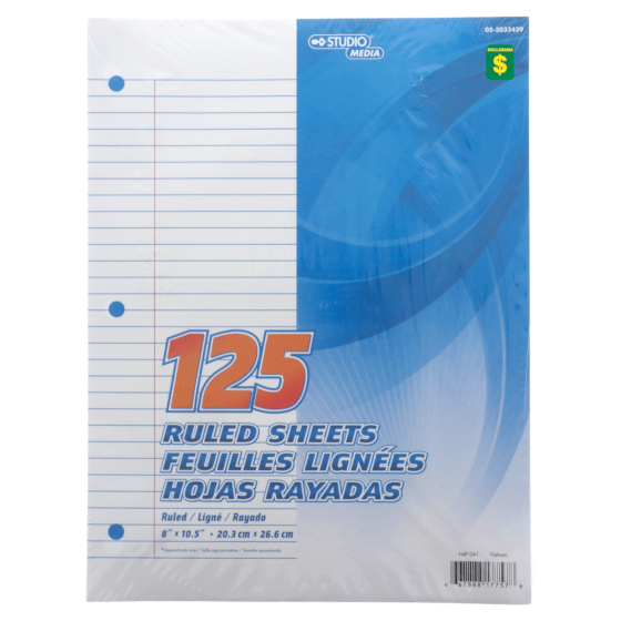 Ruled Sheets 125PK