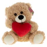 Valentine Plush Bear Holding a Heart - 0