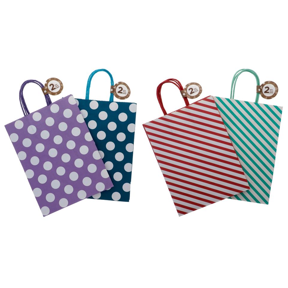 2 Sacs en papier kraft de couleur unie (Couleurs assorties)