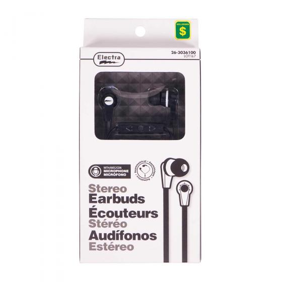 Écouteurs stéréo avec microphone (Couleurs assorties)