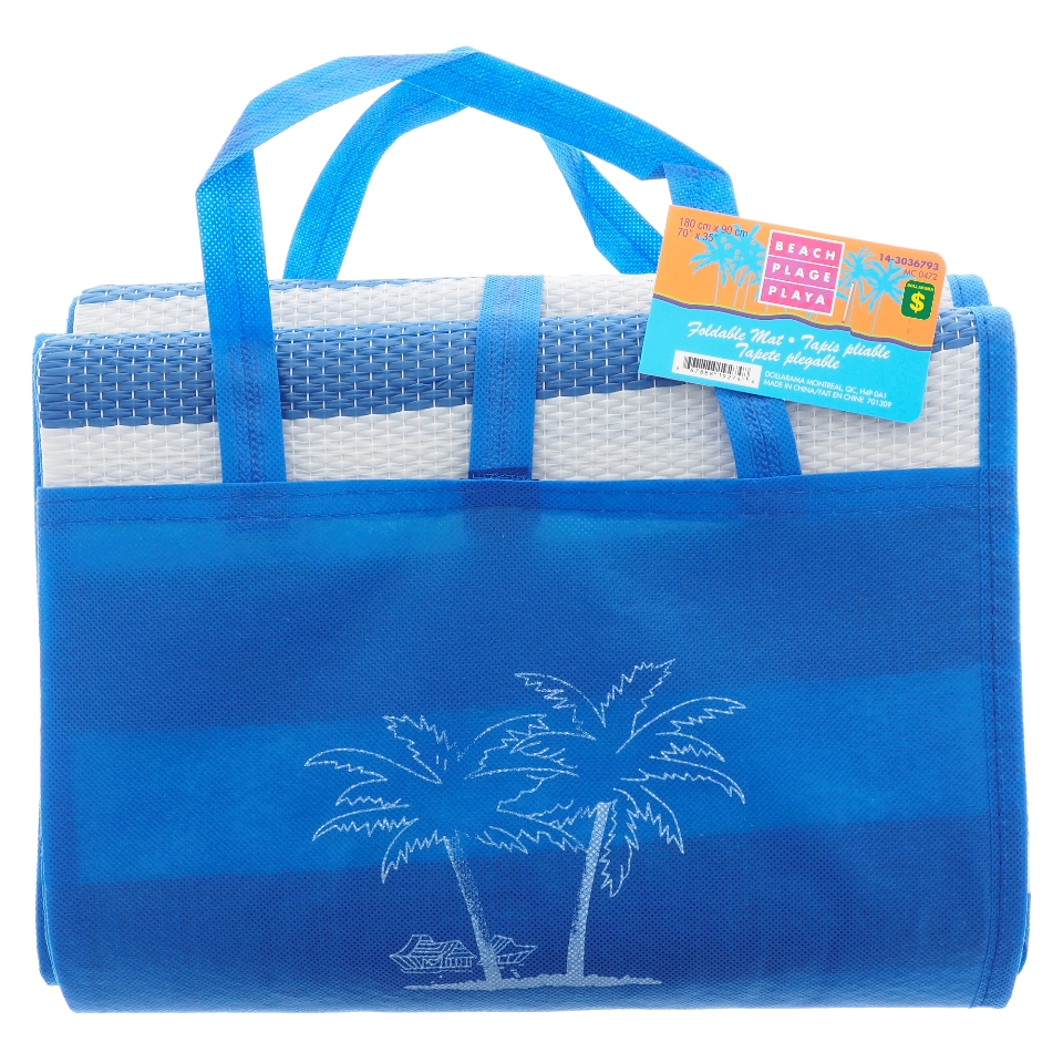 Tapis de plage pliable avec poignée