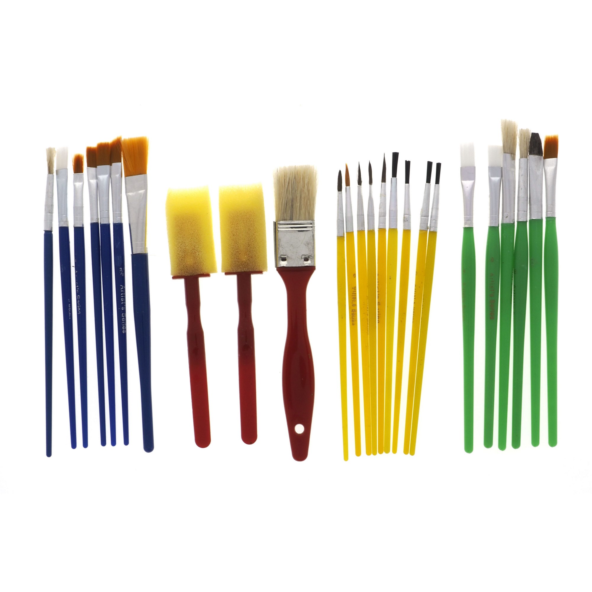 Artist Brush Set 25PC (Assorted Shapes and Colours