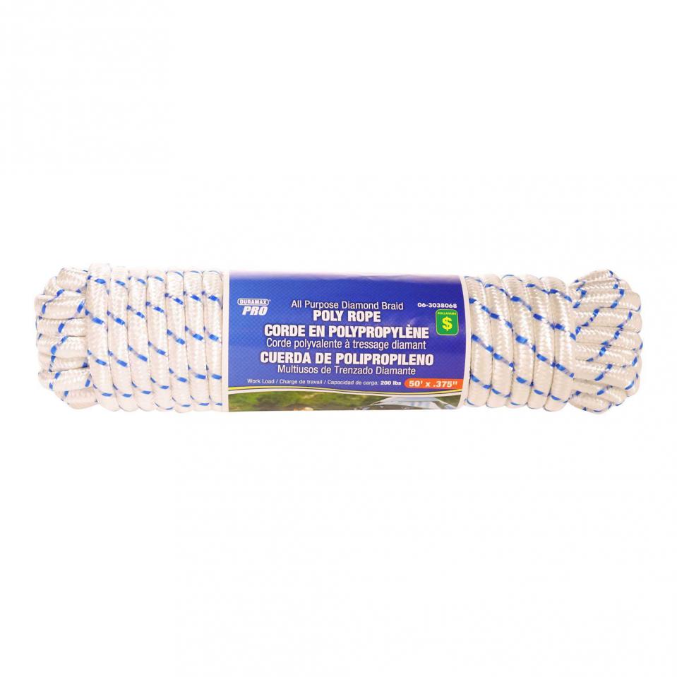 All Purpose Diamond Braid Poly Rope (Assorted Colours)