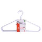 White heavy duty Plastic Hangers 4PK - 0