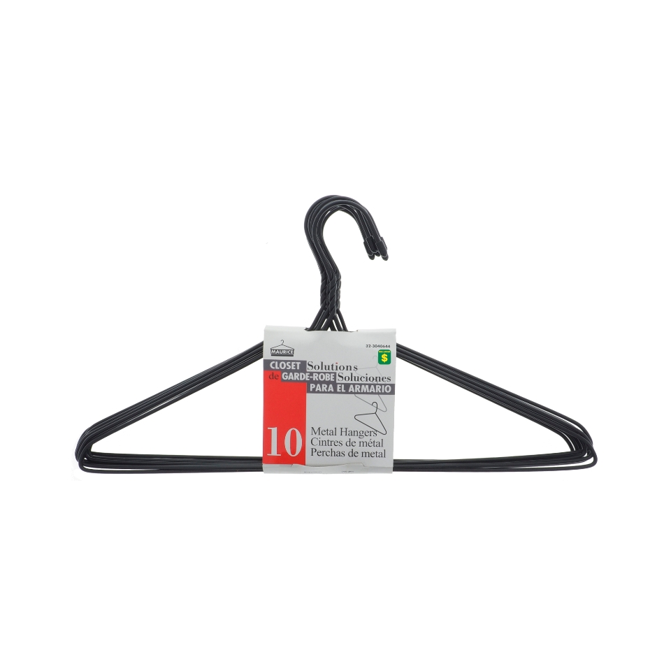 Plastic coated Metal Hangers 10PK (Assorted Colours)