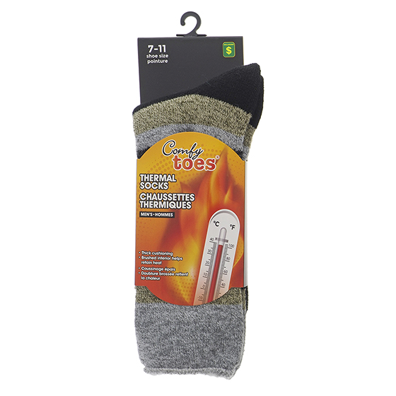 Chaussettes thermiques à l'intérieures brossées pour hommes