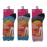 Ladies Thermal Socks with Brushed Interior - 1