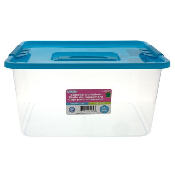 8.4L Storage box with clips on lid