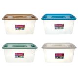 8.4L Storage box with clips on lid - 1