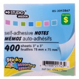 400 Self-Adhesive Notes (Assorted Colours) - 0