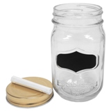 Glass Storage Jar with Metal Lid and Chalk Label (Assorted Colours) - 2