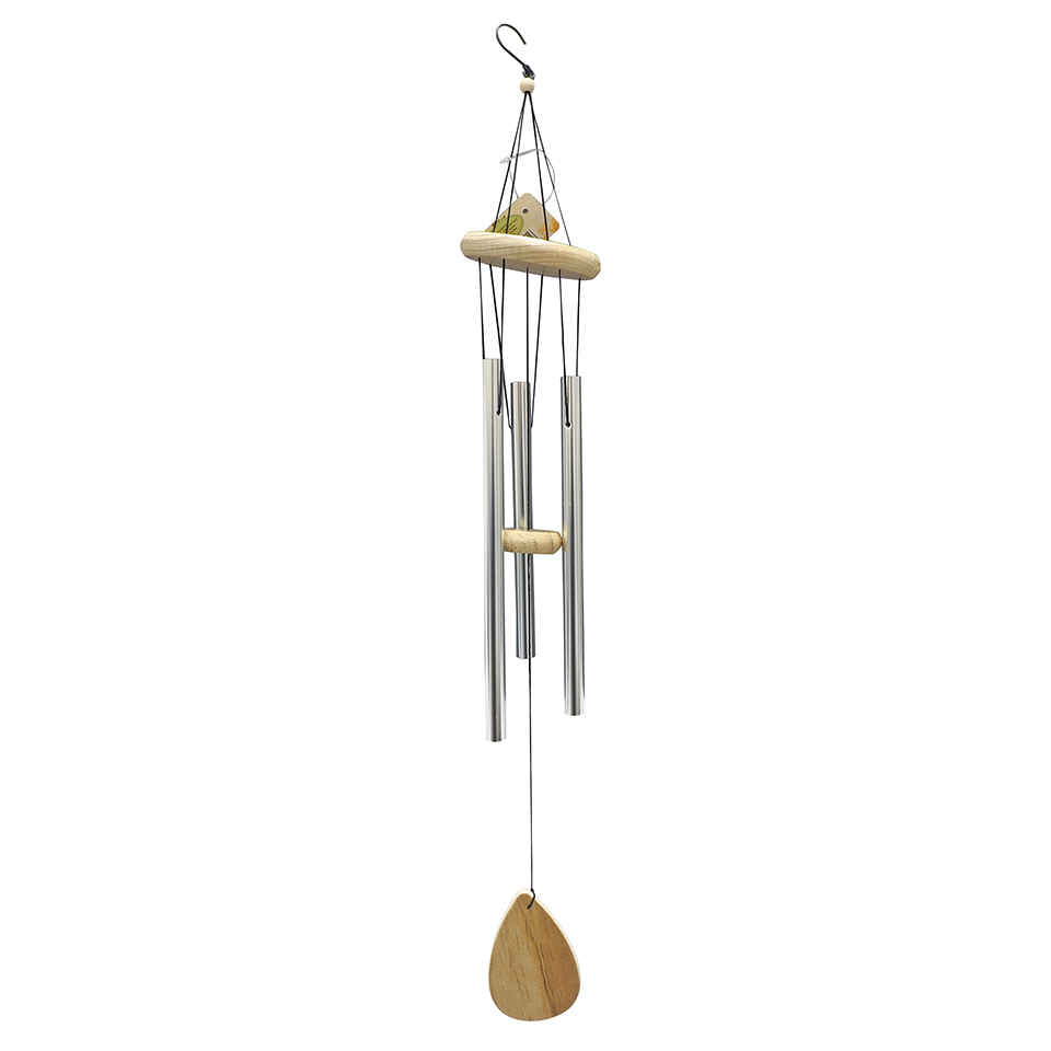 Hanging Windchime with Wood Accents