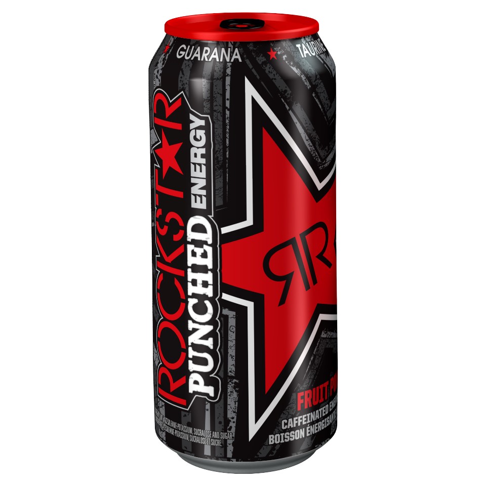 Boisson énergisante saveur de punch aux fruits Rockstar