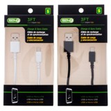 Câble de recharge et synchronisation USB vers micro USB de 3' (Couleurs assorties) - 1