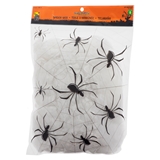 Toile d'araignées avec 4 araignées - 0