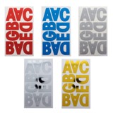 8 Feuilles d'autocollants alphabet (Couleurs assorties) - 1