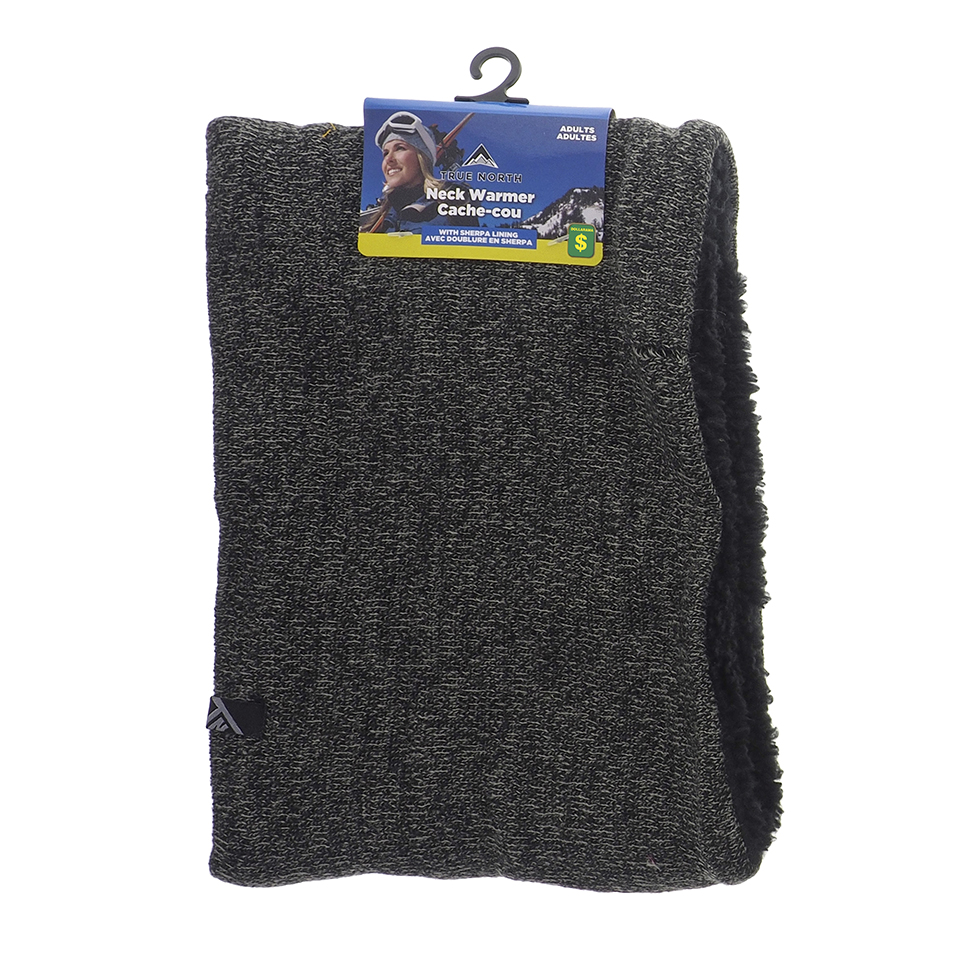 Cache-cou tricoté avec doublure Sherpa