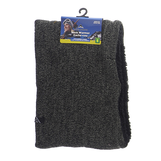 Knitted Neck Warmer with Sherpa Lining