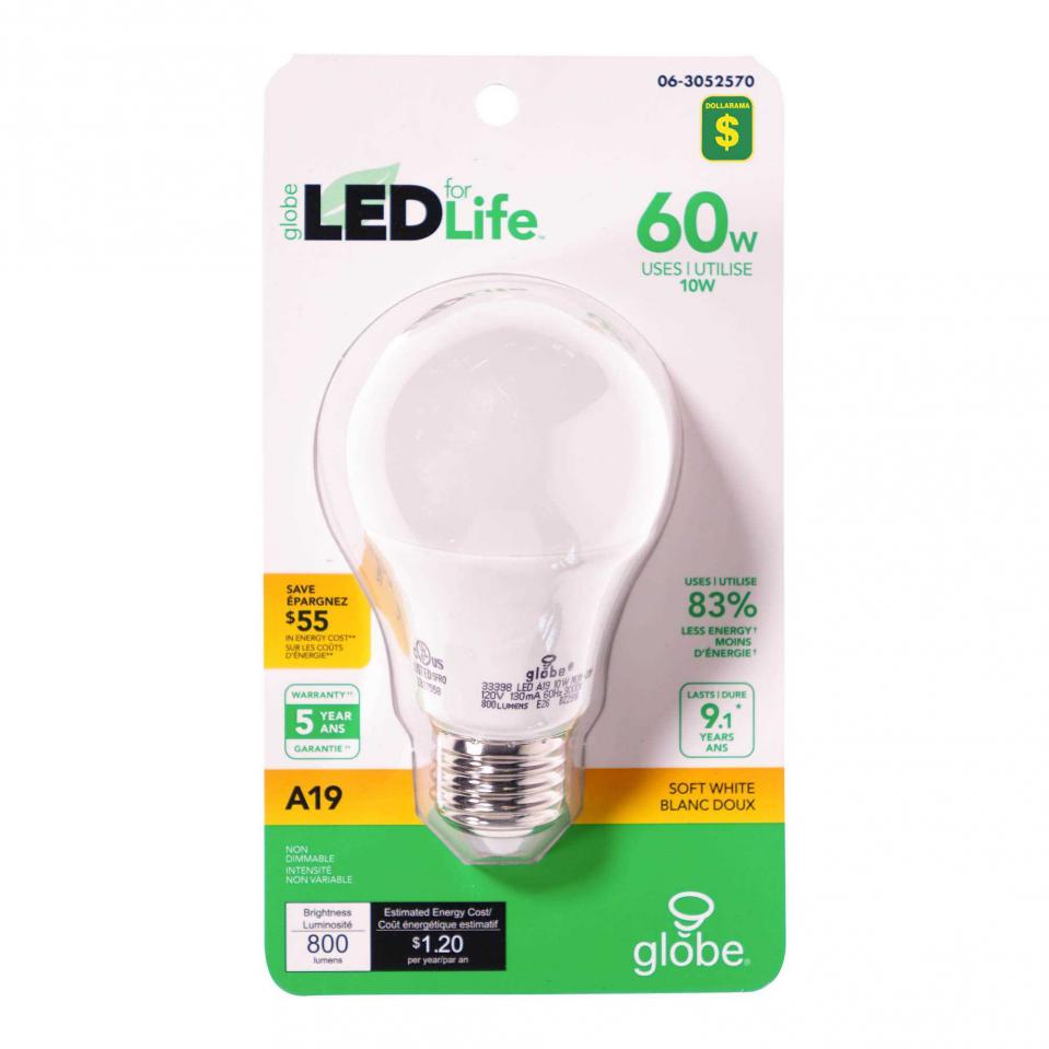 A19 60W LED Soft White Light bulb