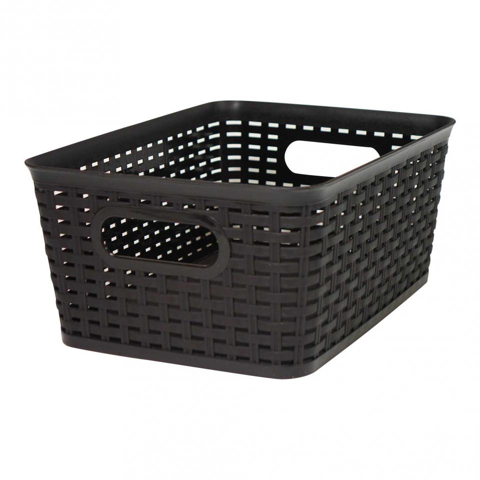 Large Plastic Woven Basket (Assorted Colours)