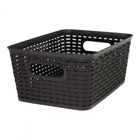 Large Plastic Woven Basket (Assorted Colours)