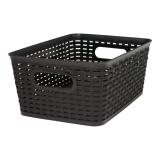 Large Plastic Woven Basket (Assorted Colours) - 0
